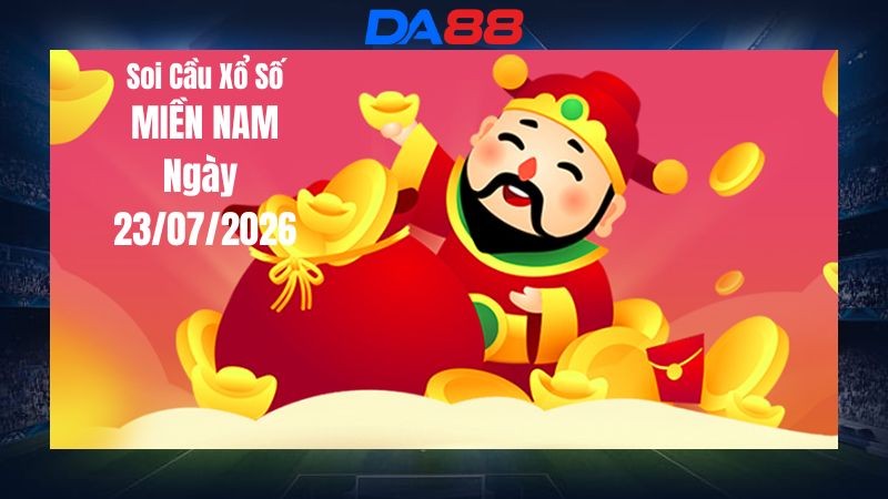 DA88 Dự Đoán Soi Cầu Xổ Số Miền Nam Ngày 23/07/2026 - Chốt Tham Khảo Những Cặp Số Nổi Bật Trong Ngày